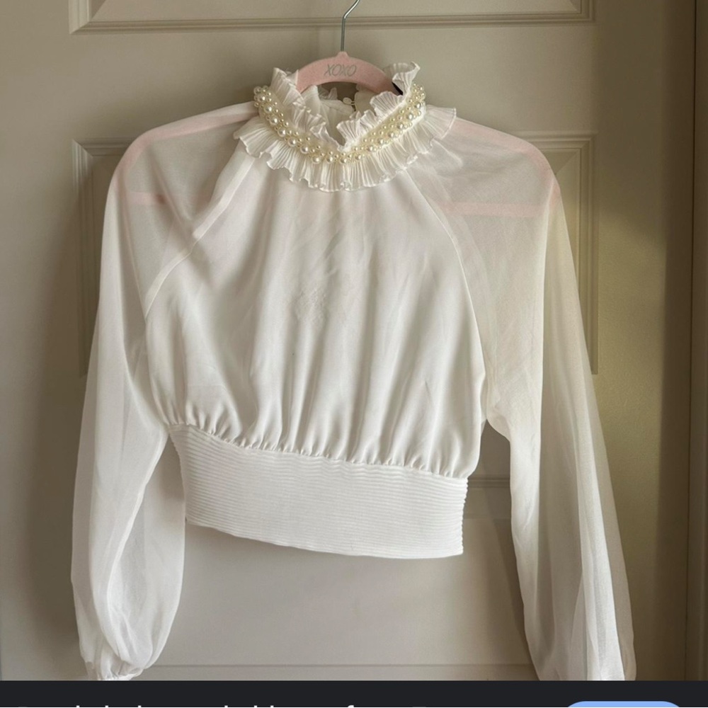 Pearl Choker Blouse by Zara